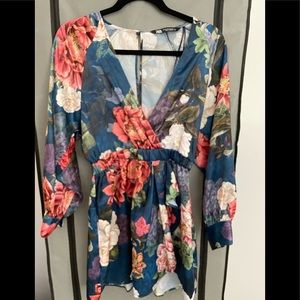 Zara Floral Romper. Size XS